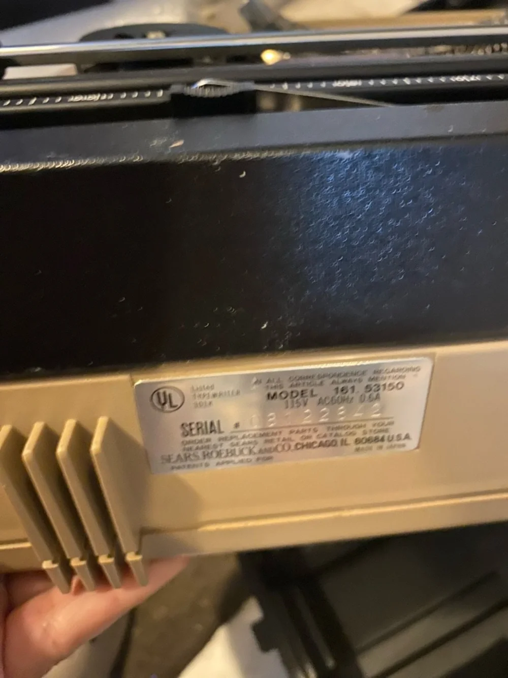 Vintage Beige Electric Typewriter in Carry Case